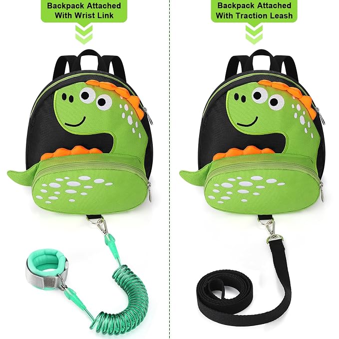 Accmor Toddler Harness Backpack Leash, Cute Dinosaur Kids Backpacks - Image 3