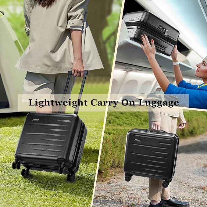 16 Inch Carry On Luggage Airline Approved, Expandable Lightweight ABS+PC Hard - Image 8