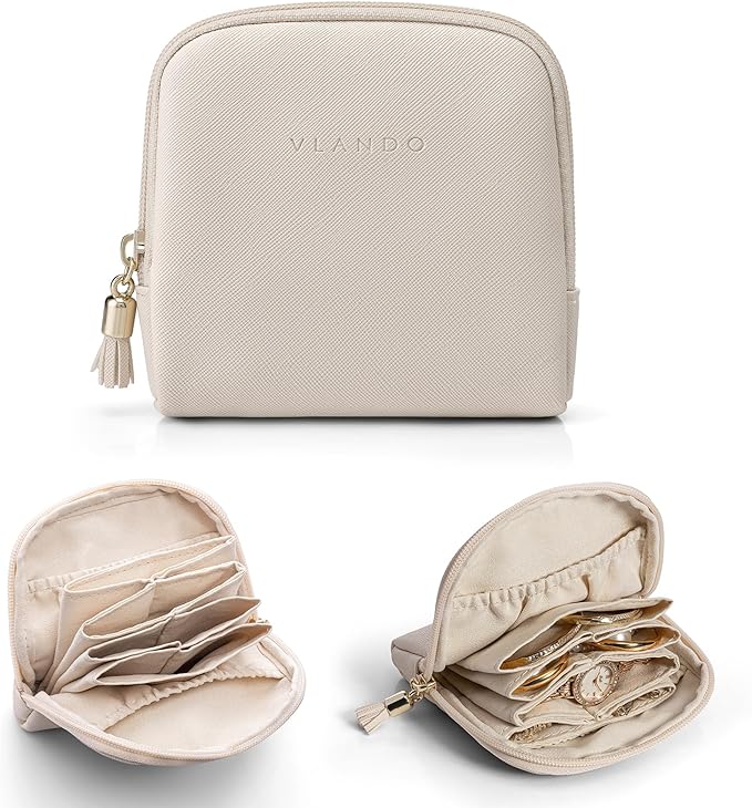 Vlando Mini Jewelry Travel Case, Jewelry Pouch Bags by VLANDO