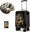 Kids Football Suitcase Set for Boys Hardside Luggage by Homskiii