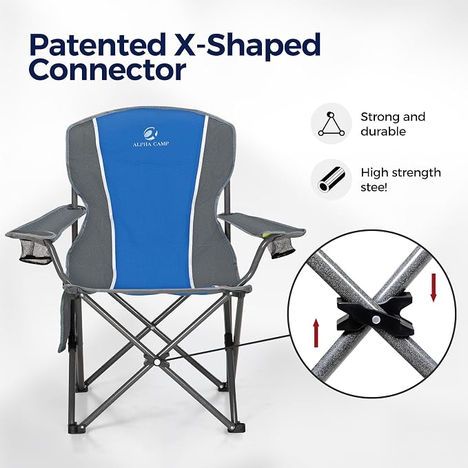 ALPHA CAMP Oversized Camping Folding Chair - Image 9
