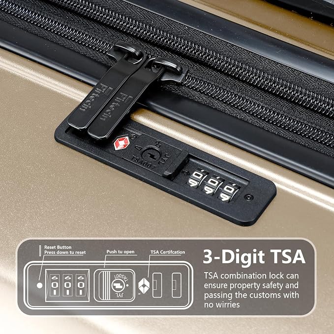 Luggage Sets 2 Piece, 20/28 Inch Lightweight Expandable PC Hardside Durable - Image 6