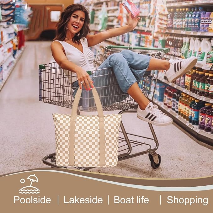 LEDAOU Beach Bags for Women, Beach Bags Waterproof Sandproof, Packable Beach - Image 3