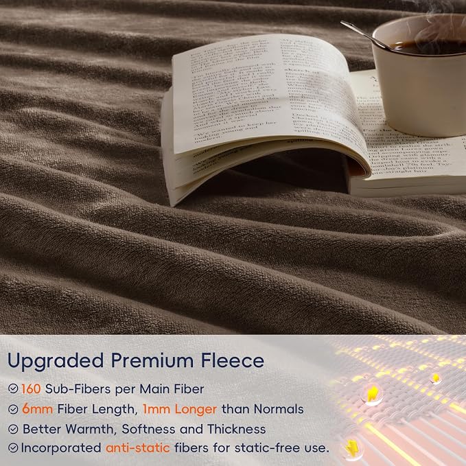 PHF Ultra Soft Fleece Blanket King Size, No Shed No Pilling Luxury Plush Cozy - Image 4
