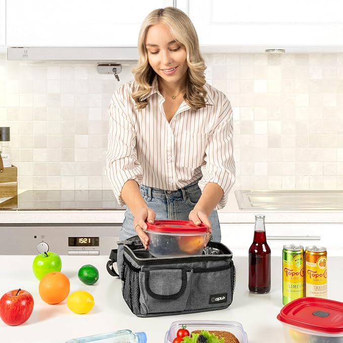 opux Lunch Box for Men, Adult Lunch Box Cooler, Insulated Lunch Bag Women - Image 4