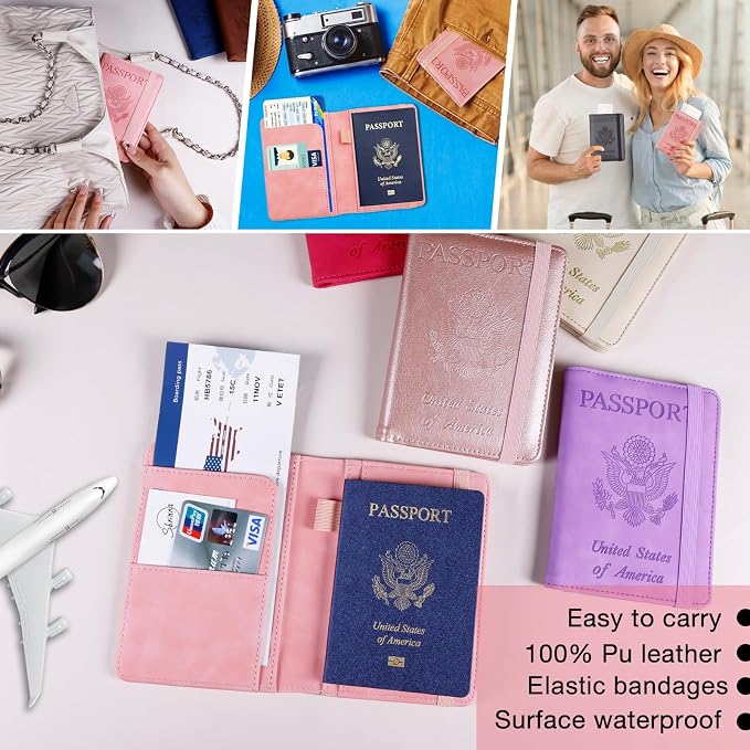 Melsbrinna Premium Leather Passport Holder Covers Case, Waterproof Rfid - Image 6