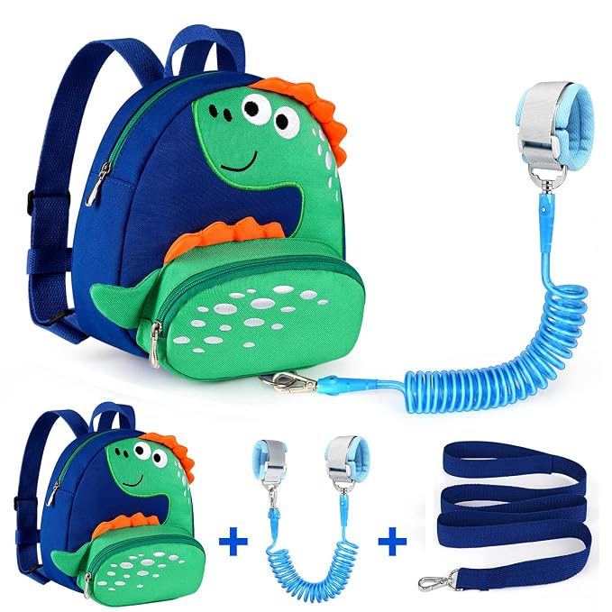 Accmor Toddler Harness Backpack Leash, Cute Dinosaur Backpacks by Accmor