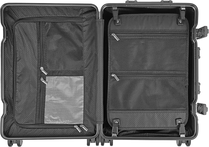 X2 All Aluminum Luggage Suitcase 3 Sizes TSA Lock Carry On Silver - Image 7