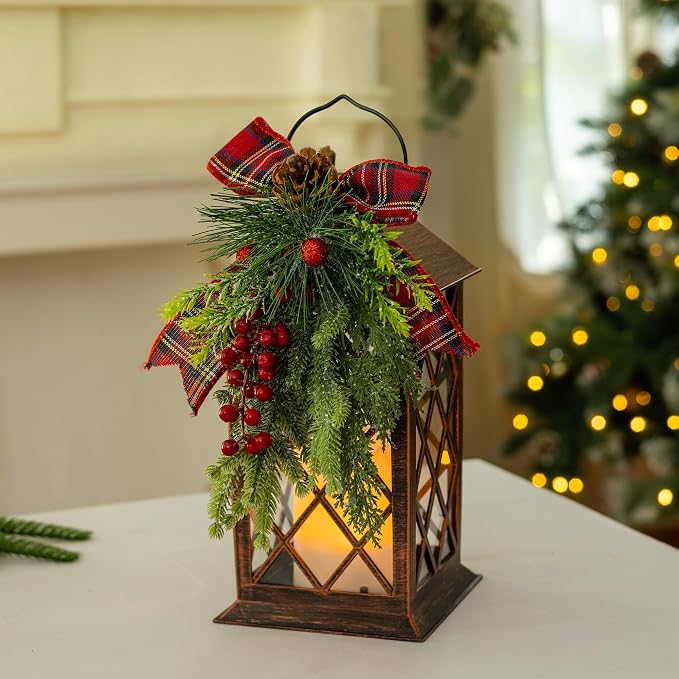 Christmas Solar Lanterns Outdoor, Waterproof Garden Hanging Lanterns, Solar by JOHUNT