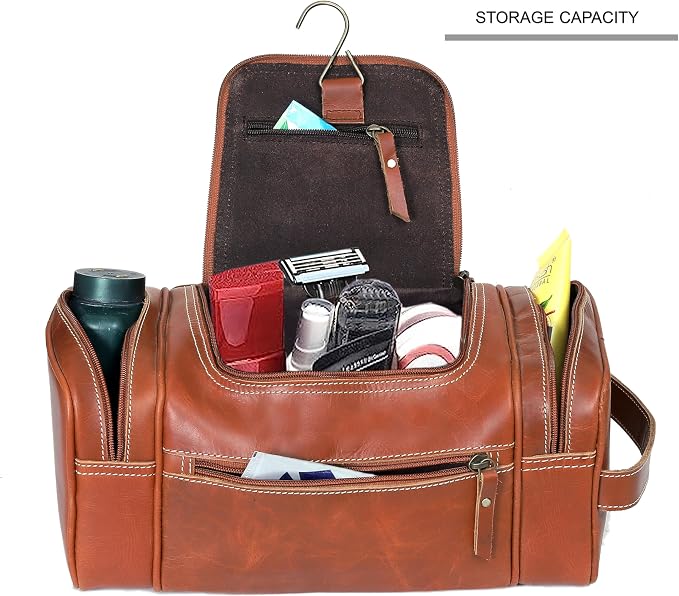VC VINTAGE COUTURE Leather Toiletry Bag - Image 4