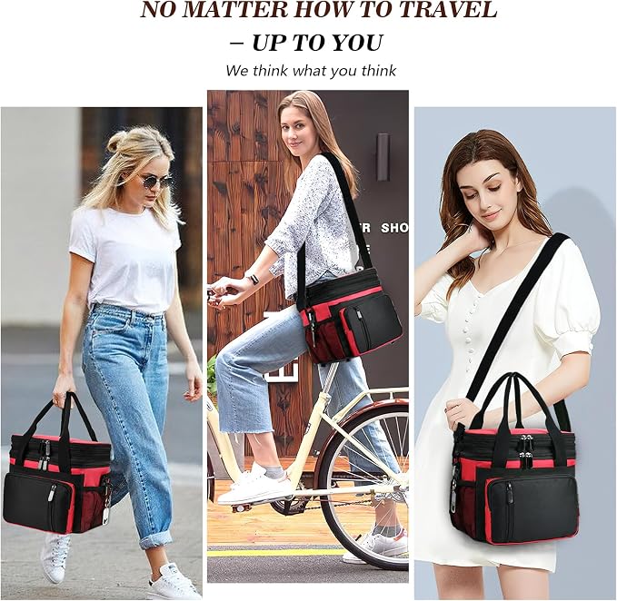 Insulated Lunch Bag Women & Men | Large Adult Lunch Box | Double-Layer Reusable - Image 2