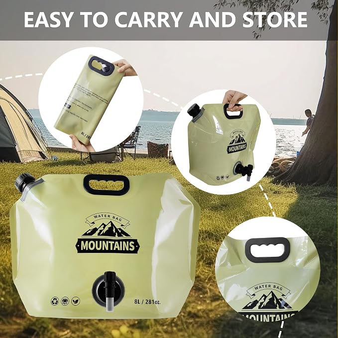 Collapsible 8L Water Storage Bag, BPA-Free Portable Folding Water Jug - Image 5