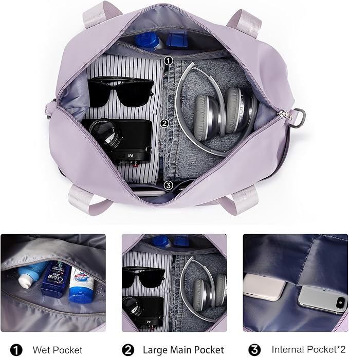 Travel Duffel Bag, Sports Tote Gym Bag, Shoulder Weekender Overnight Bag - Image 7