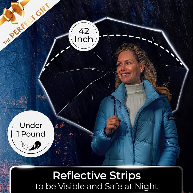 TUMELLA Strongest Windproof Travel Umbrella, Small Strong but Light Portable - Image 2
