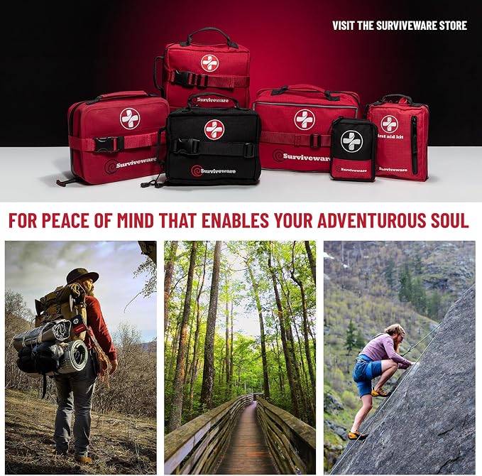 Surviveware 238 Pcs Comprehensive Premium Survival First Aid Kit - Image 9