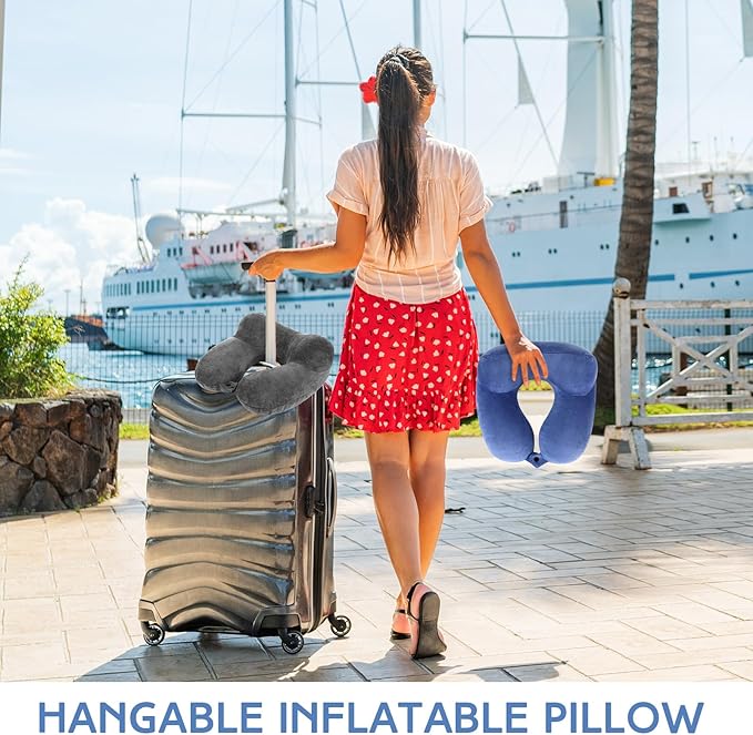 Sintuff 2 Pcs Inflatable Travel Pillow - Image 6