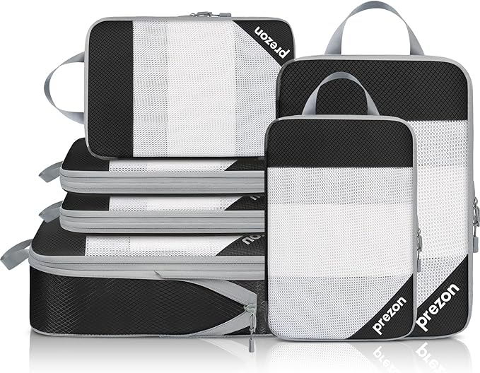 8 Set/6 Set/4 Set Compression Packing Cubes by PREZON