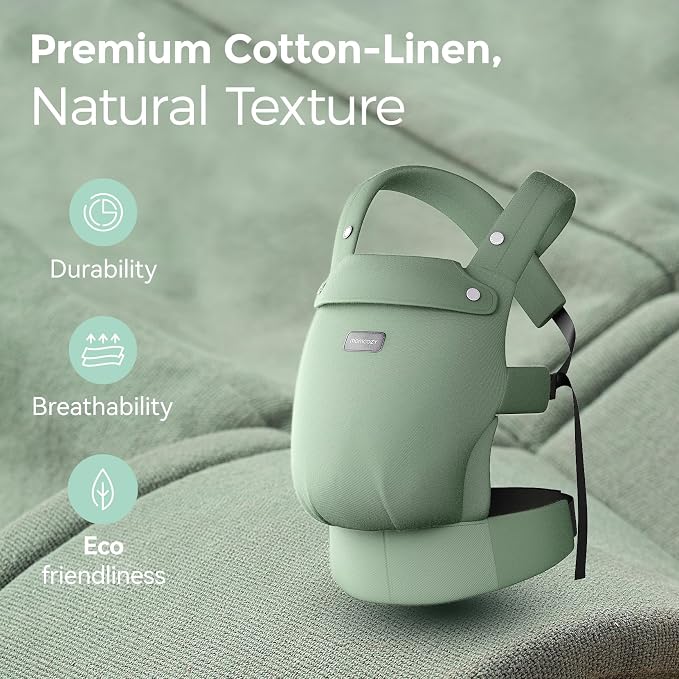 Momcozy Baby Carrier with Natural Cotton Linen, Built to Last, Ergonomic Design - Image 3