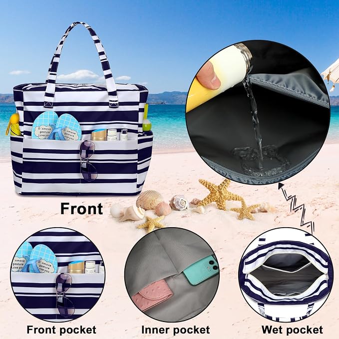 Waterproof Beach Tote Pool Bags - Image 6