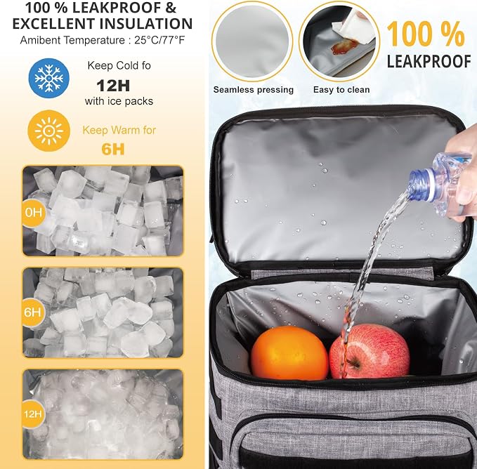 Tactical Backpack Cooler, Soft Lightweight Leakproof Cooler Backpack, Insulated - Image 5