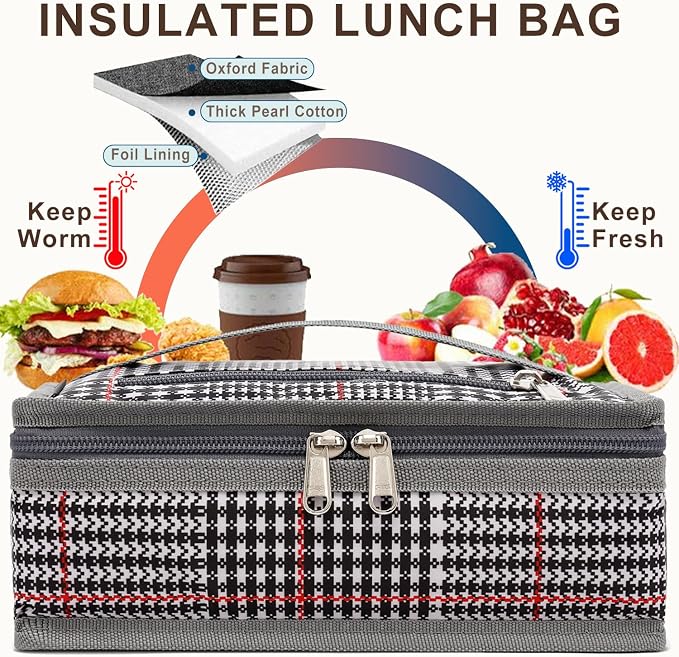 FlowFly Small Insulated Lunch box Portable Soft Bag Mini Cooler Thermal Meal - Image 3