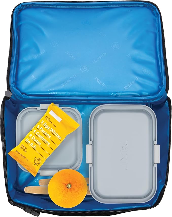 PackIt Freezable Classic Lunch Box, Dino Camo Charcoal, Built - Image 5