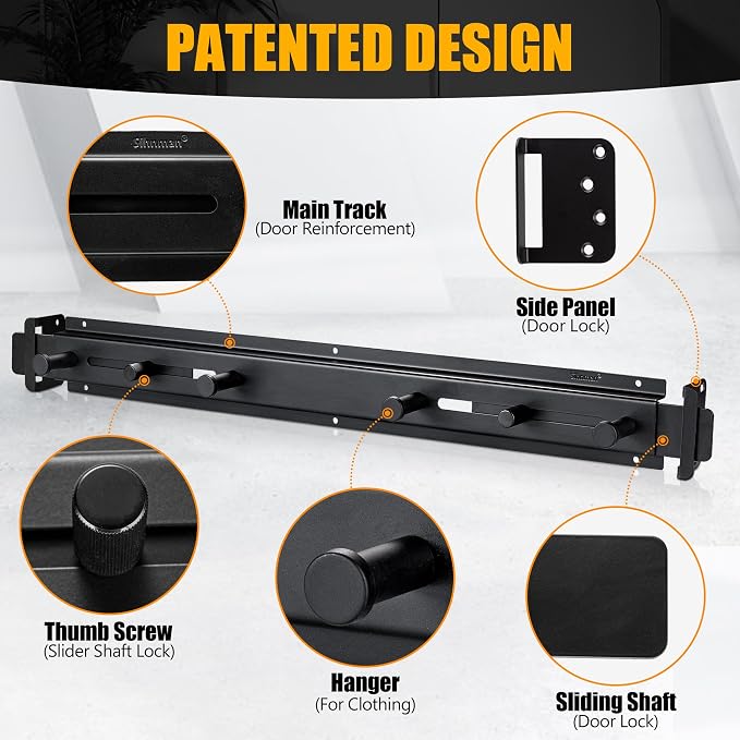Door Bar Lock - Patented Door Barricade Security Bar - Home Safety Improvement - Image 5