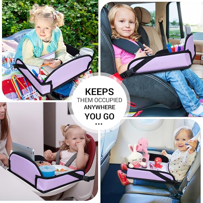 COOLBEBE Kids Travel Tray for Car Seats, Toddler Lap Desk - Image 2