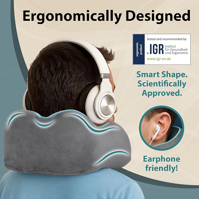 Memory Foam Travel Pillow for Airplanes & Car Rides - Image 7