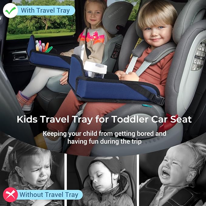COOLBEBE Kids Travel Tray for Toddler Car Seat, Travel Tray for Airplane - Image 3