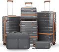Luggage Sets, Suitcase with Spinner Wheels, PC+ABS Hardshell Travel Luggage Set by Unknown