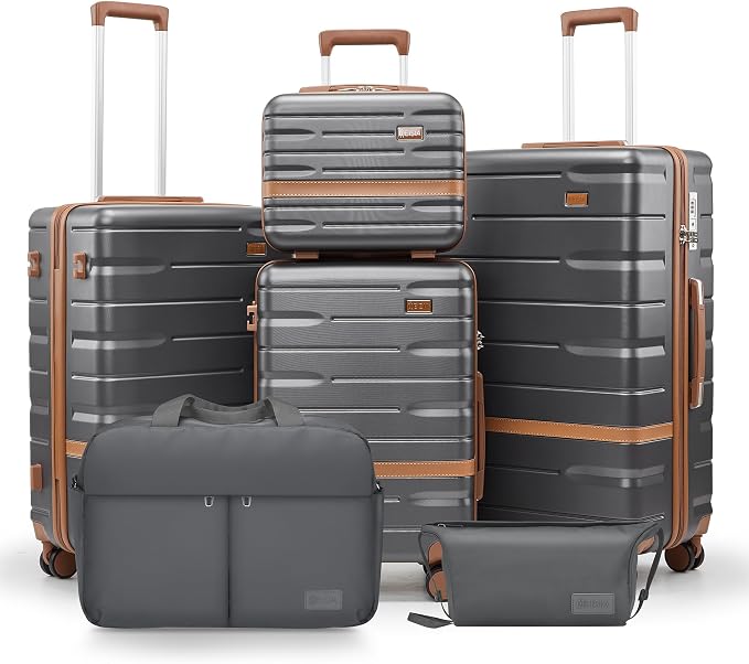 Luggage Sets, Suitcase with Spinner Wheels, PC+ABS Hardshell Travel Luggage Set by Unknown