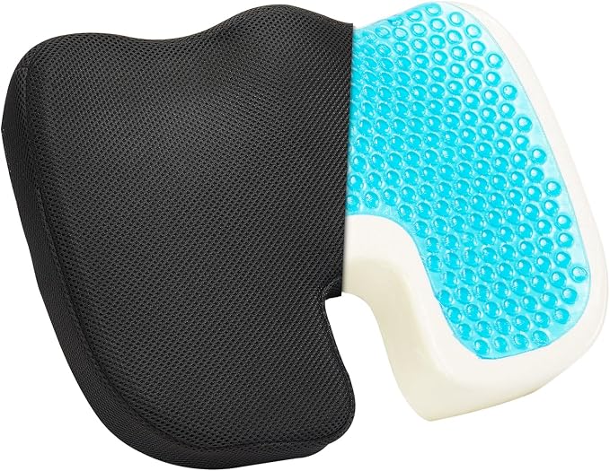 VEVOR Seat Cushion, Cooling Gel + Memory Foam Seat Cushion, Pressure-Relief by VEVOR