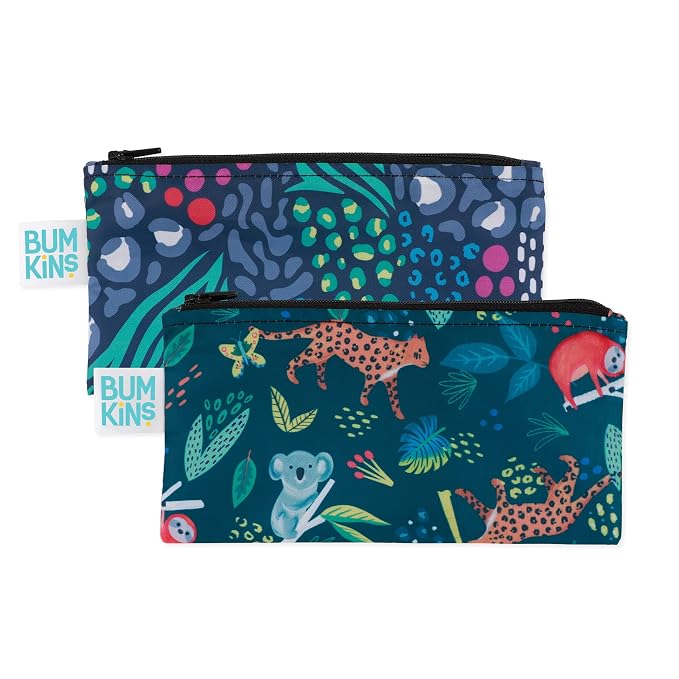 Bumkins Reusable Snack Bags, for Kids School Lunch and for Adults Portion by Bumkins