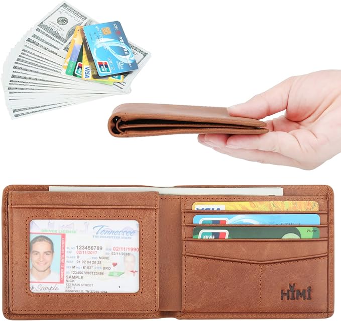 Wallet for Men-Genuine Leather RFID Blocking Bifold Stylish Wallet - Image 2