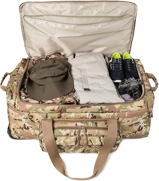 Mountain Land 120L Tactical Duffle Bag Rolling Duffle Bag - Image 7