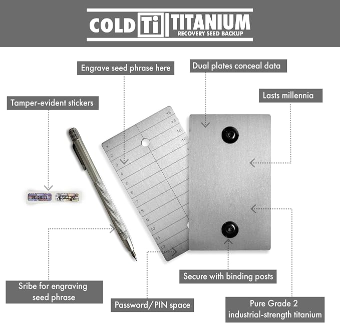 ColdTi - Titanium Bitcoin Seed Plates - Image 2