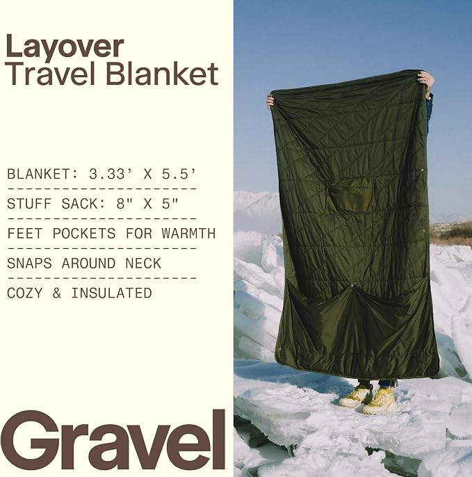 Gravel Layover Blanket – Compact, Warm Down Alternative - Image 2