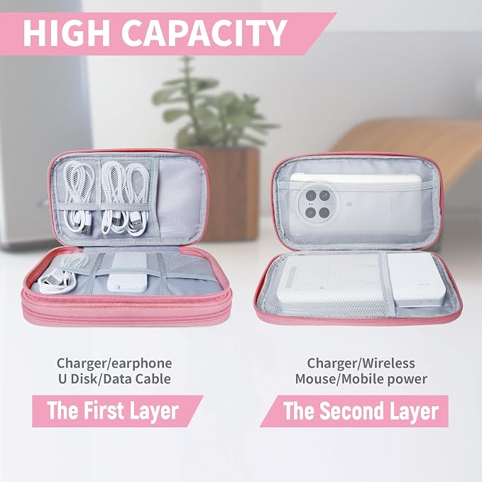 Electronics Organizer Travel Case, Electronic Accessories Storage Bag, Portable - Image 5