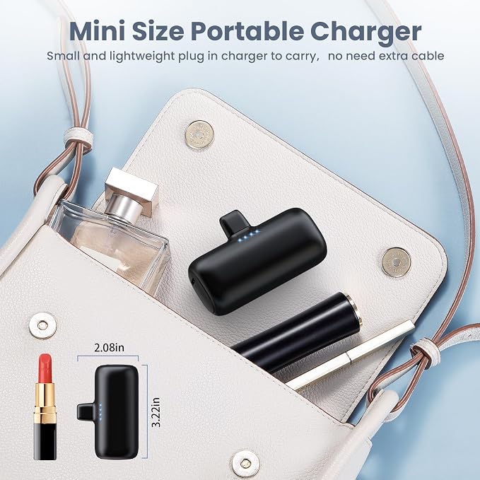 Mini Portable Charger 5200mAh Power Bank, 3A PD USB C Cell Phone Portable Power - Image 6