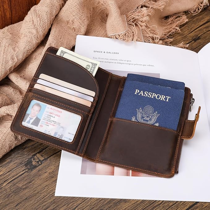Polare Full Grain Leather Travel Passport Holder - Image 6