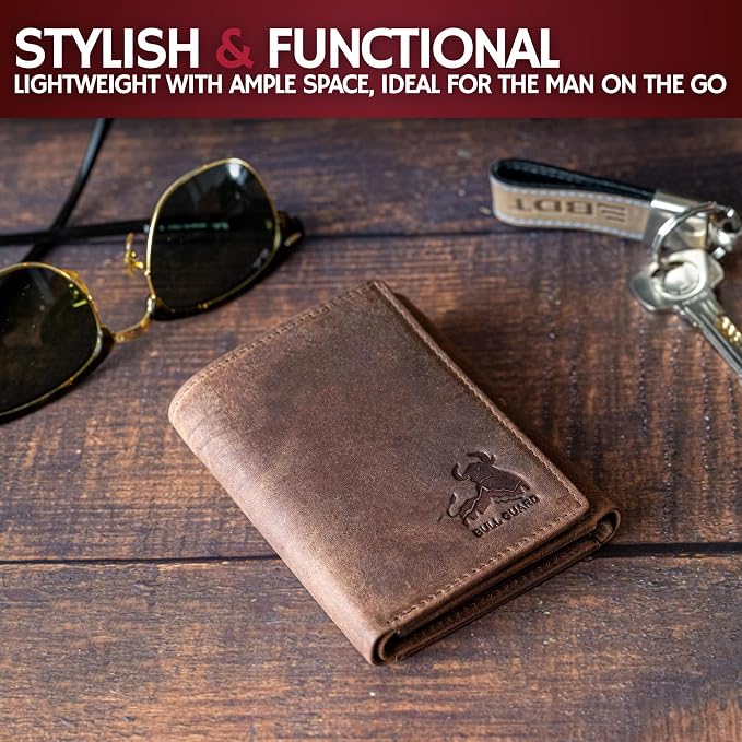 BULL GUARD Leather Trifold Wallets - Image 5