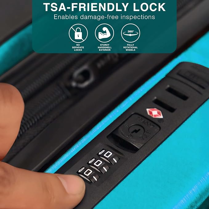 28 Inch Luggage with Spinner Wheels, Hard Shell Suitcase with TSA Locks - Image 4