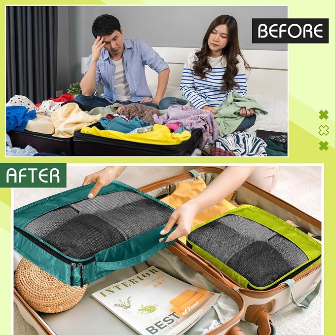 5 Pcs Packing Cubes for Suitcase Large Travel Cubes Carry on Luggage Organizer - Image 5