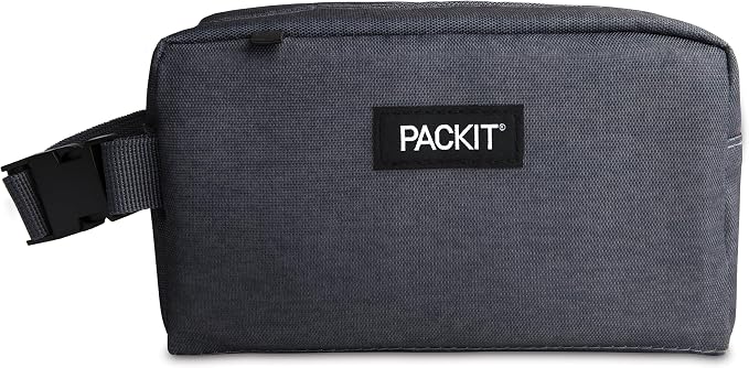 PackIt Freezable Snack Box, City Charcoal, Built by PackIt