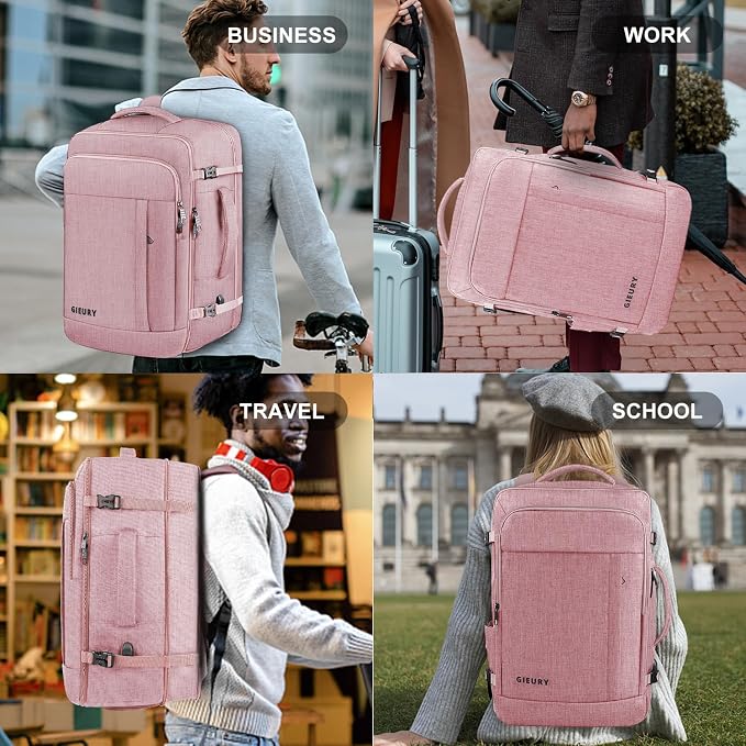 Carry On Backpack for Women, 50L Travel Backpack Flight Approved, Expandable - Image 7