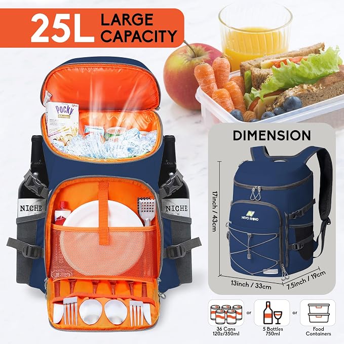 N NEVO RHINO Backpack Coolers Insulated Leak Proof 36/54 Cans, Portable - Image 4