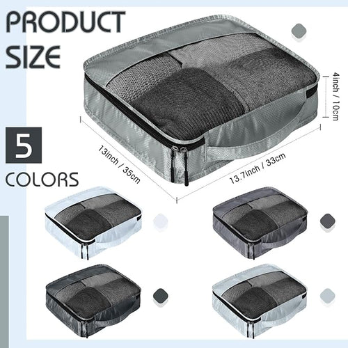 5 Pcs Packing Cubes for Suitcase Large Travel Cubes Carry on Luggage Organizer - Image 2