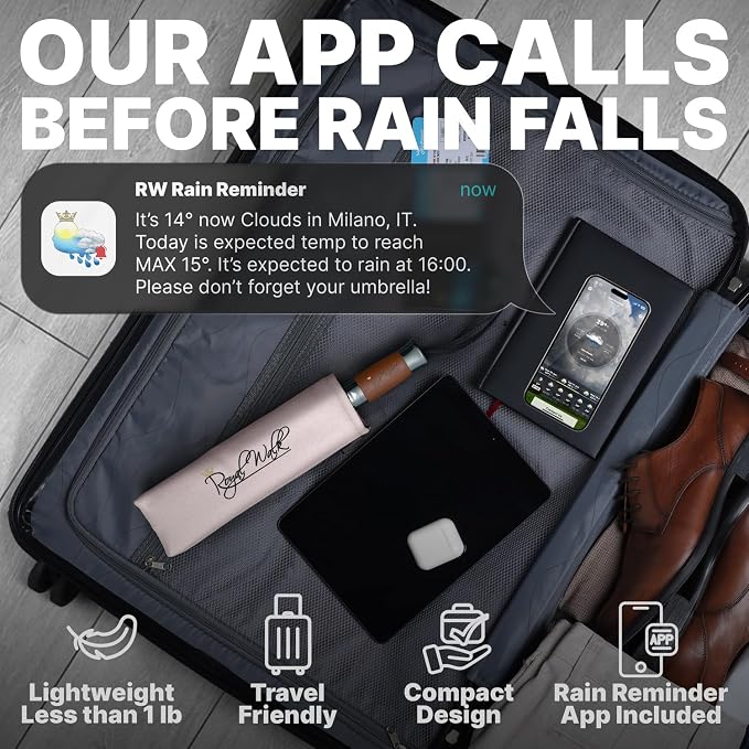 Royal Walk Windproof Folding Travel Umbrella Compact and Strong Luxurious Real - Image 6