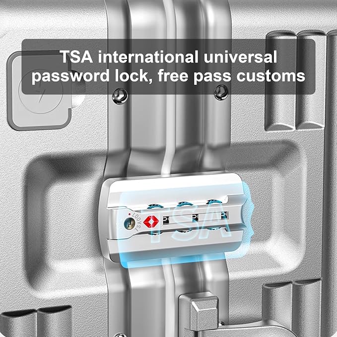 Zipperless Luggage, Polycarbonate Aluminum Hard Shell, Expandable Carry-On - Image 6